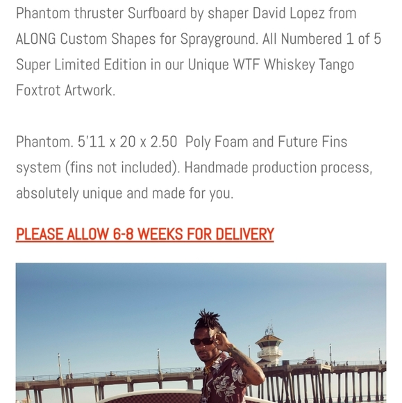 Brand new sprayground surfboard - Picture 4 of 4